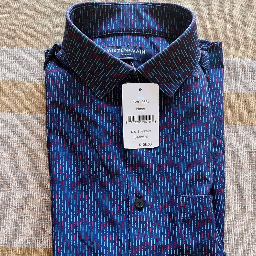Mizzen+Main Short Sleeve Collared Dress Shirt